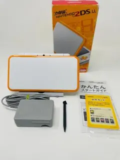 【極美品】New ニンテンドー 2DS LL ホワイト×オレンジ 箱 アダプタ