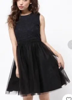 【結婚式・お呼ばれ】チュールワンピース＋ボレロ セット 濃紺 ネイビー 上品