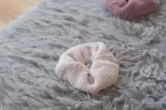 ベロア素材 ピンクシュシュ