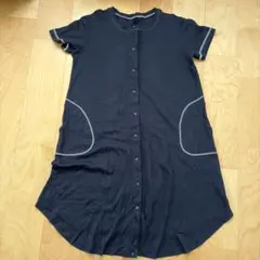 赤ちゃん本舗　一回のみ使用　ネイビー マタニティパジャマ ボタン付き　M〜L