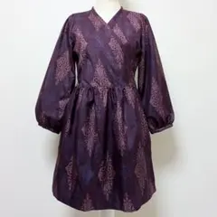 K306 ◆紬のカシュクールチュニック 2way 茶道稽古着