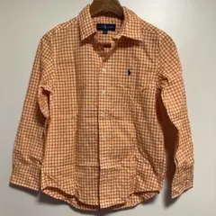 ラルフローレン ギンガムチェック シャツ オレンジ