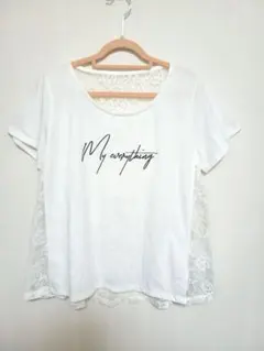 半袖 Tシャツ レース切替 ホワイト ルージュディアマンのサムネイル