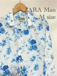 ZARA Man 花柄長袖シャツ Mサイズ