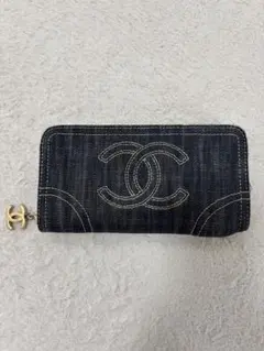 エ*ト様 CHANEL シャネル ココマーク デニム 財布 Ｇレザー シリアルシ エ*ト様 CHANEL シャネル ココマーク デニム 財布 Gレザー シリアルシ