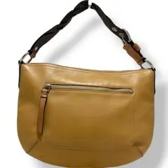 COACH 本革 ワンショルダーバッグ キャメル 斜めがけ シンプル