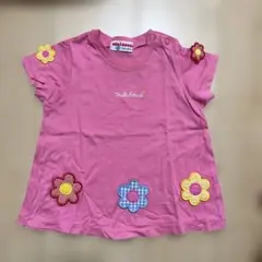 MIKI HOUSE ベビー Tシャツ ピンク 花柄 90cmのサムネイル