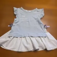 sospita 水色 フリル袖 Tシャツ120