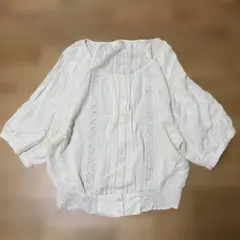 pageboy クリーム色五分袖ブラウス