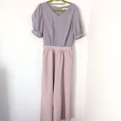 dazzlin ラベンダー Vネック パンツセットアップ