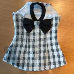 SIX ＋ チェック柄リボン装飾セットアップ 上