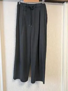 cafune フィブリルジャージ イージーパンツ とろみ ブラック