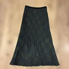 UNIQLO グレー チェック柄 プリーツスカート M