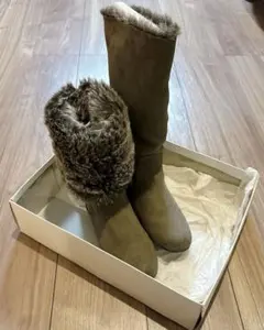[美品]レディースロングブーツ ブラウン