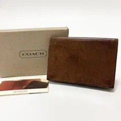 希少 オールドコーチ コインケース 小銭入れ コンパクト財布 ブラウン