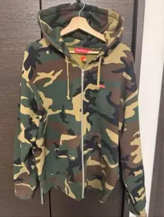 迷彩柄 supreme フルジップパーカー Supreme スモールボックスロゴ ジップアップパーカー スノーカモ