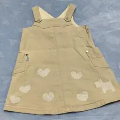 ワンピース デニム ジャンパースカート ポンポネット