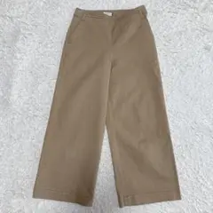 【日本製】ルミノア　ワイドパンツ　40 キャメルベージュ