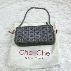 【Che Che New York 】チチニューヨーク ビーズバッグ グレー