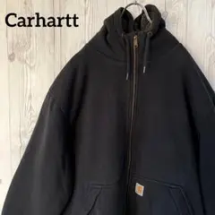 カーハート ジップパーカー 黒 3XL フーディー スウェット 大きいサイズ