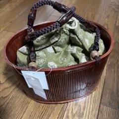 新品 竹かごバッグ 巾着付き 和装用バッグ かごバッグ 浴衣のサムネイル