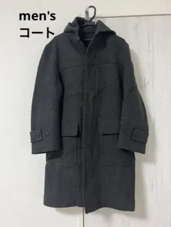 LOUIS CHAVLON フード付きウールコート Mサイズ グレーメンズ
