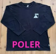 【POLER】長袖カットソー ロンT ブラック 黒 M 人気 定番 ストリートのサムネイル
