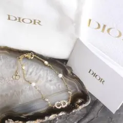 Christian Dior ディオールCDロゴクリアストーンブレスレット