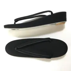 【未使用】喪服用の草履（黒色／実寸23.5cm）