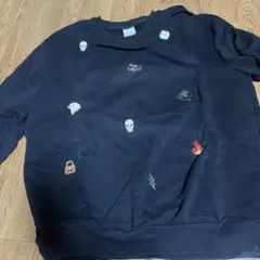 ZARA 黒 スウェット 刺繍デザイン