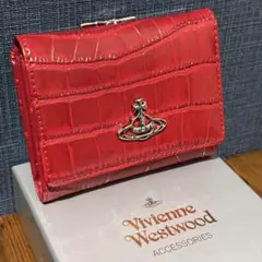 Vivienne Westwood 三つ折り財布 エナメル レッド - メルカリ