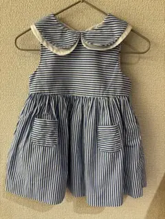 jacadi ジャカディ　ストライプ柄 ワンピース 18M ブルマ付