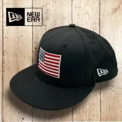 ニューエラ　NEW ERA　USA国旗　7 1/2　59.6cm　ブラック