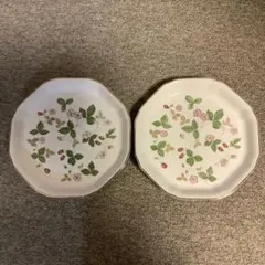 ウェッジウッド　ワイルドストロベリー　八角皿2枚セット