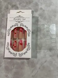 リップ ハート デザイン ネイル チップ セット ピンク 爪