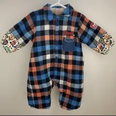 チェック柄ロンパース・カバーオール