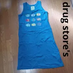 drug store'sロングワンピース　ノースリーブ　フリーサイズ