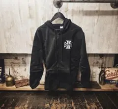 WTAPS クロスボーン バックプリント スウェット パーカー ブラック L