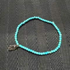 【新品】ターコイズ トルコ石 アンクレット 足用 フリーサイズ