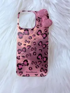 【新品未使用】iPhone15 ProMaxケース ピンク ヒョウ柄 キティ