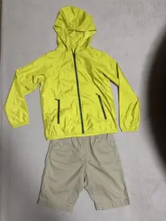 蛍光イエロー ジャケット＆ショートパンツ セット