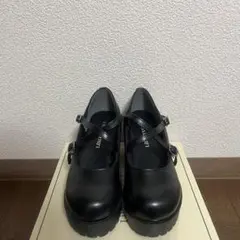 厚底 チャンキーヒールストラップシューズ