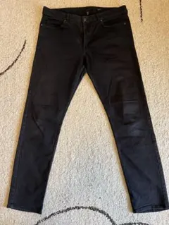 H&M スキニーフィット ブラックデニム 34/30