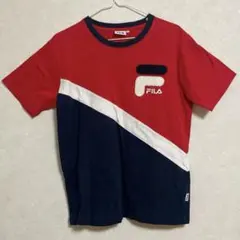 半袖 Tシャツ FILA フィラ 赤 紺 ネイビー Mサイズ