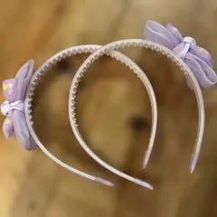 薄紫リボンカチューシャ　2個セット