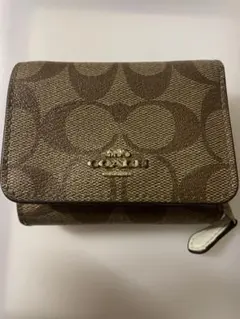COACH 3つ折り財布 モノグラム ブラウン