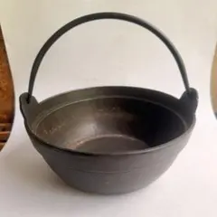 鉄製 吊り鍋 木蓋付き アンティーク 南部鉄器 南部池永 時代物 - メルカリ