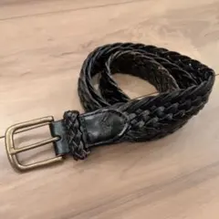 ラルフローレン 編みベルト レザーメッシュベルト