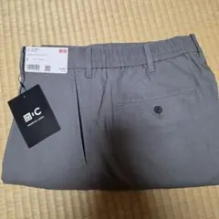 ユニクロC プレミアムリネンワイドパンツ グレー Lのサムネイル