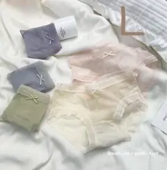 透け感お洒落な　レディースショーツ　Lサイズ　　5枚セット　まとめ売り